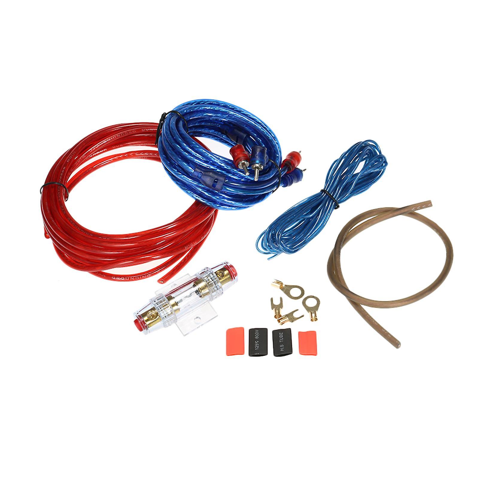 1200w Auto-stereo-subwoofer-verstärker-einbausatz: Enthält Rca-kabel, Sicherungshalter Und Kabelbaum.