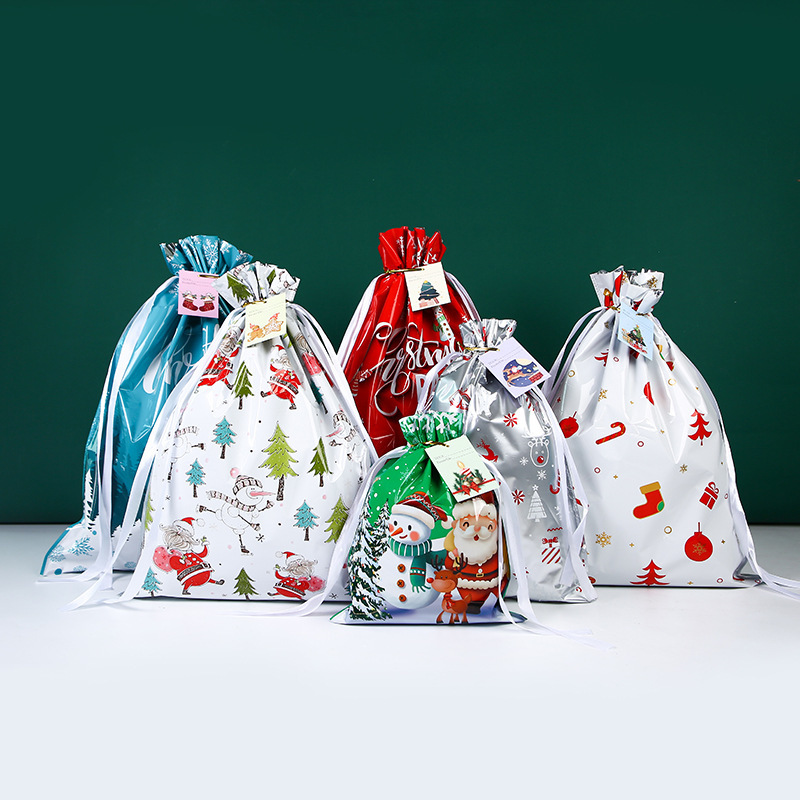25 Weihnachtsgeschenktüten Mit Kordelzug, Weihnachtsmann