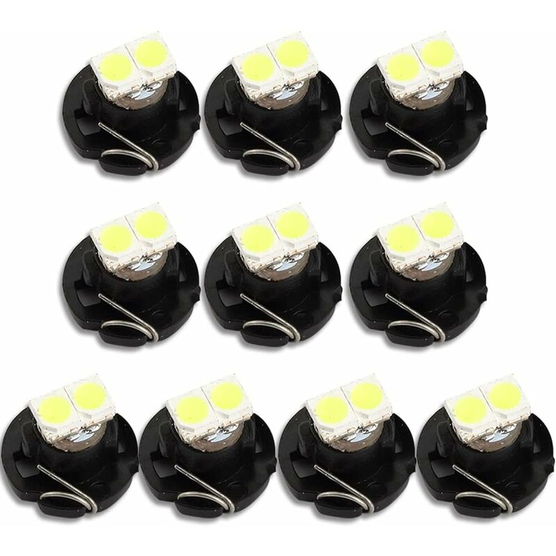 10er-pack Led-lampen, 2 T4.2, Smd 1210, 20 Lm – Ultrahelle Armaturenbrettbeleuchtung, 6500 K Weiß