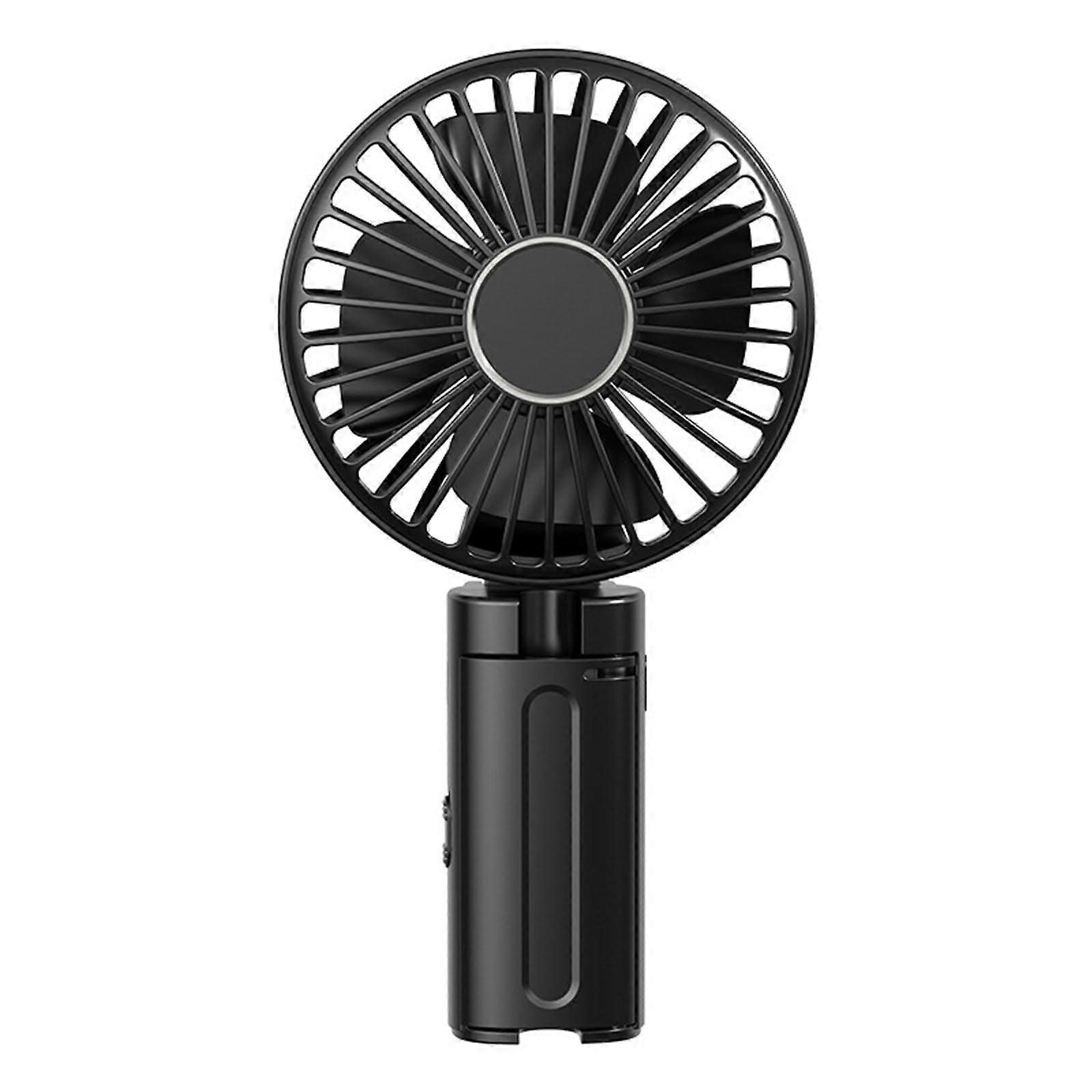 Tragbarer Faltventilator Mit Clip, Regenschirmform, Usb-aufladbar, 3 Geschwindigkeitsstufen, Ideal Für Reisen, Schwarz.