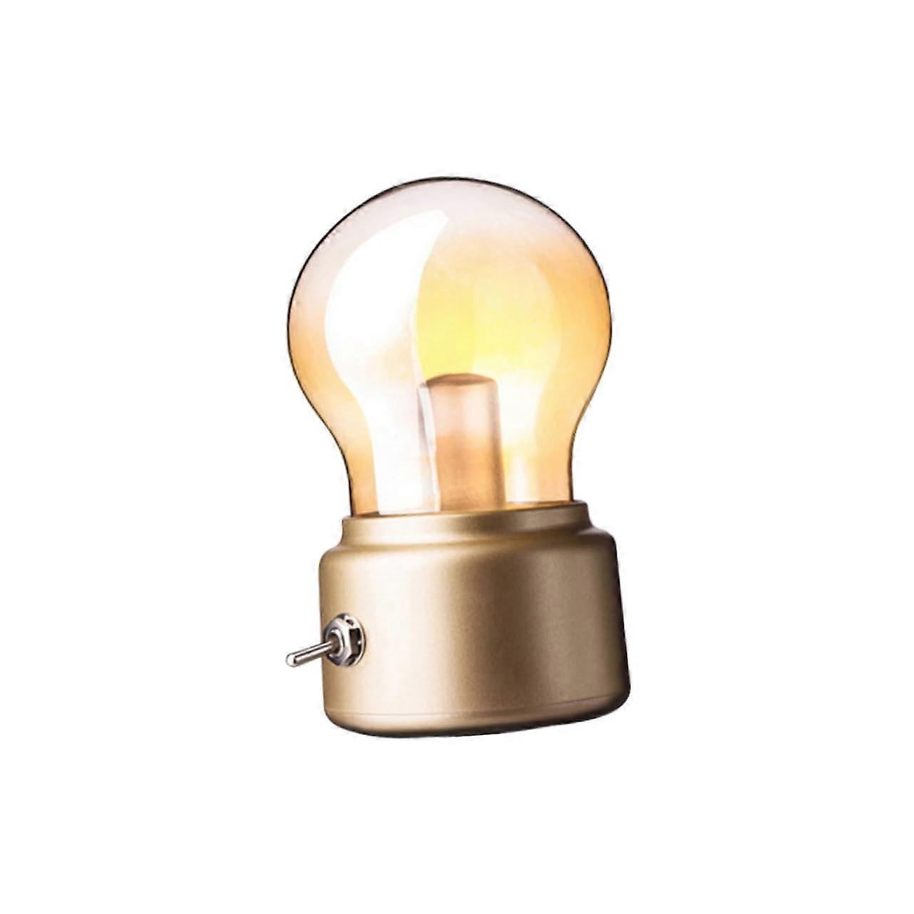 Glühbirnen, Schreibtischlampe, Usb-glühbirne, Retro-nachtlicht, Wiederaufladbare Glühbirne, Ladebirne, Golden Mittel