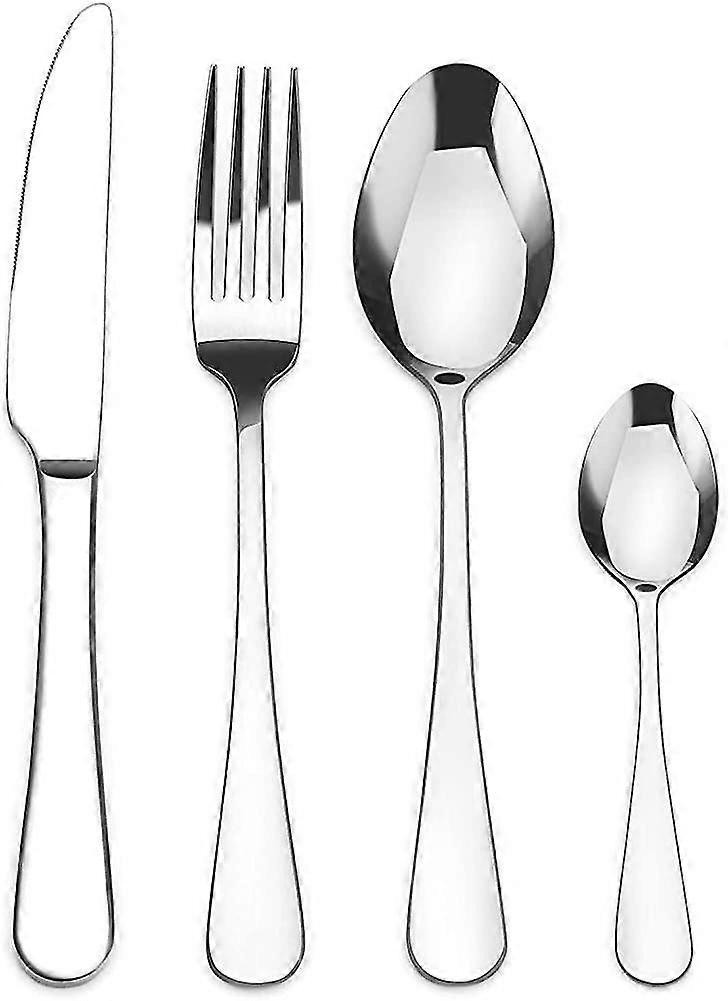 Edelstahl-besteckset. 24-teilig. Für 6 Gedecke. Besteck Inklusive.