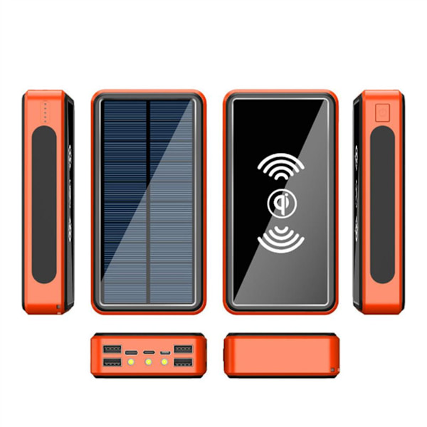 Tragbare Kabellose Solar-powerbank 100.000 Mah Mit Led - Wasserdichte Externe Batterie Mit Hoher Kapazität Für Den Außeneinsatz (pa)