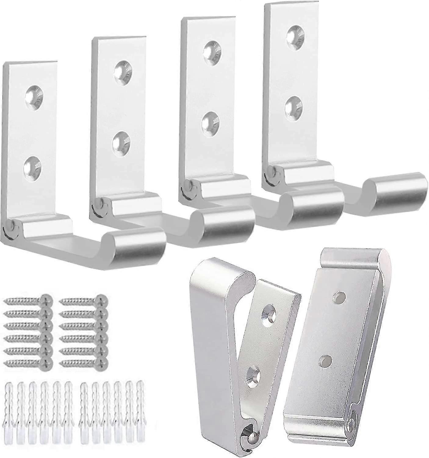 Klappbare Kleiderhaken (6er-set), Faltbare Wandhaken Aus Edelstahl Und Aluminium Zum Aufhängen Von Kleidung Und Handtüchern. Wandhaken Fürs Badezimmer.