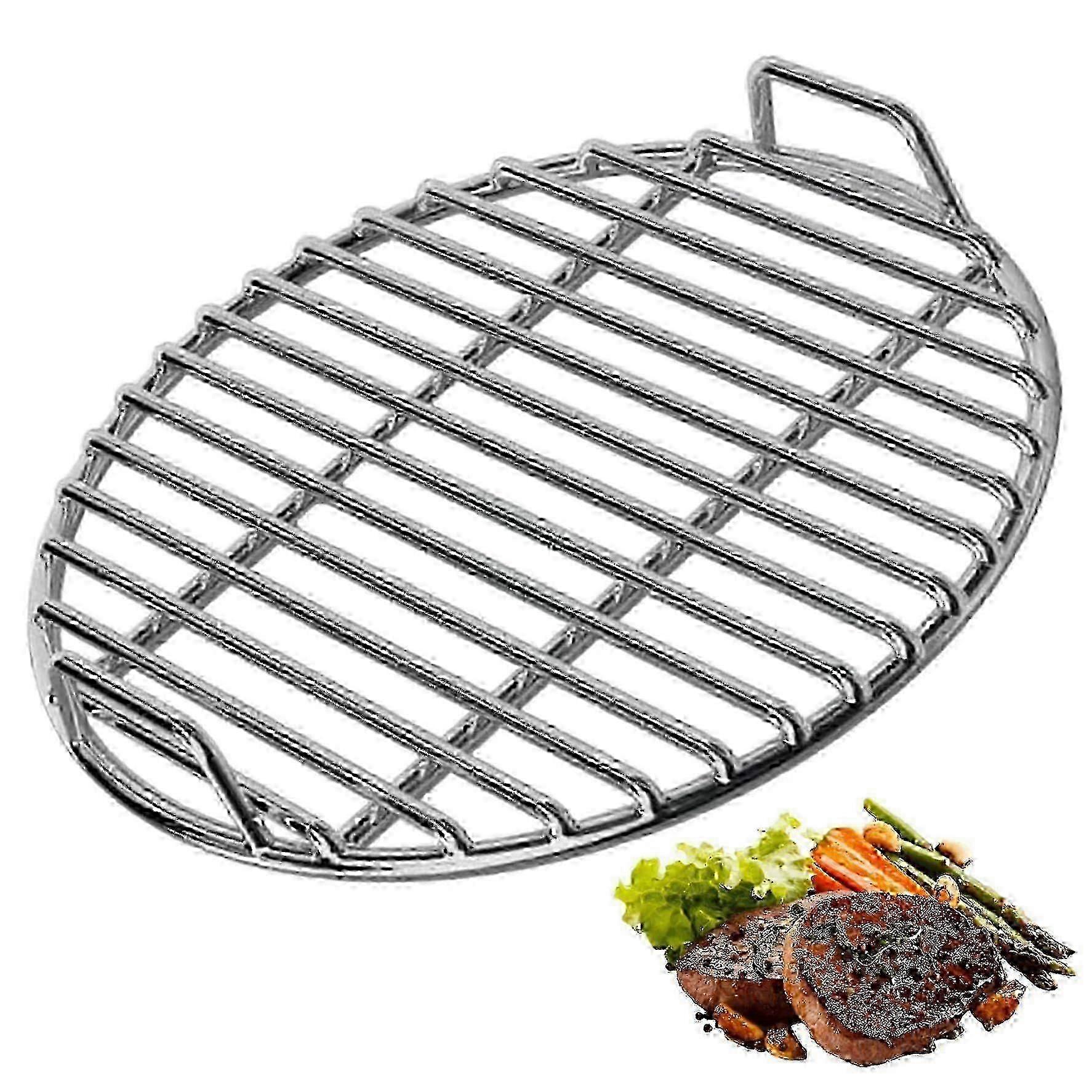 40 Cm Großer Edelstahl-grill Mit Griff Und Extra Dicken, Runden Metallrosten. Geeignet Für Holzkohle, Smoker Und Lagerfeuer.