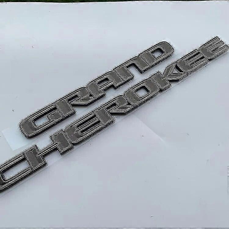 Grand Cherokee 3d-logo Aus Schwarzem Chrom-abs, Emblem, Namensschild, Autotüraufkleber, Kompatibel Mit Jeep Grand Cherokee. Aufkleberzubehör