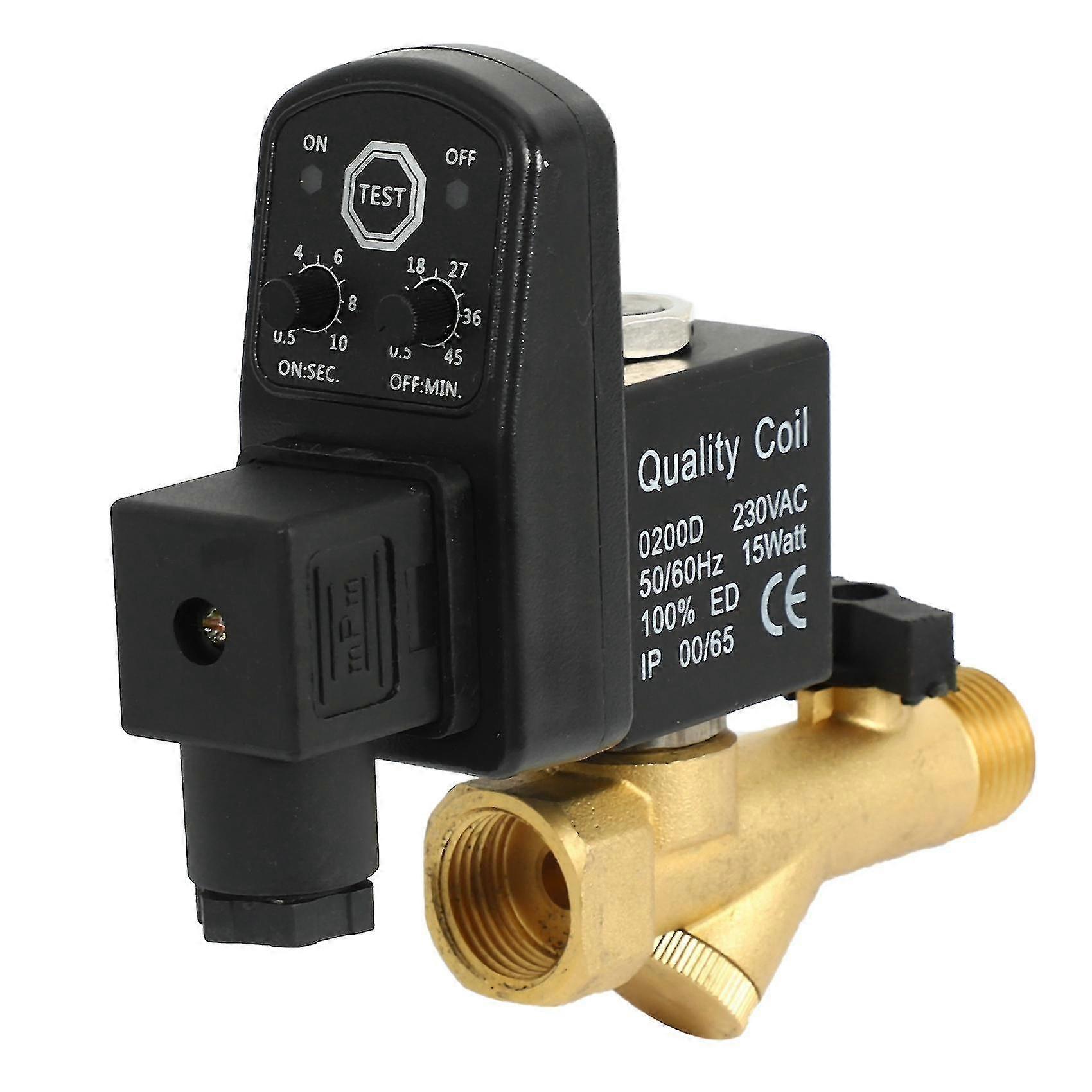 1/2 Zoll 220 V Ac Elektronisches Bidirektionales Zeitverzögerungs-ablassventil Für Luftkompressortank