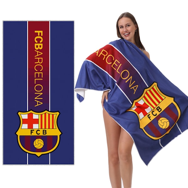 Club Barcelona Handtuch 70 X 140 Cm, Saugfähiges Mikrofaser-badetuch, Komfortabel Und Schnelltrocknend.