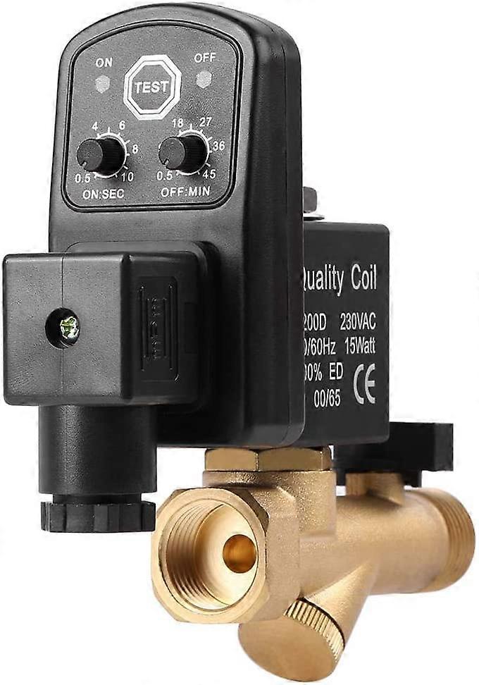 Automatisches Elektronisches Zeitablassventil G1/2 Dn15 Luftbehälter Wasserfeuchtigkeit Kompatibel Mit Luftkompressor Kondensatmanagement Integriertes Ventil