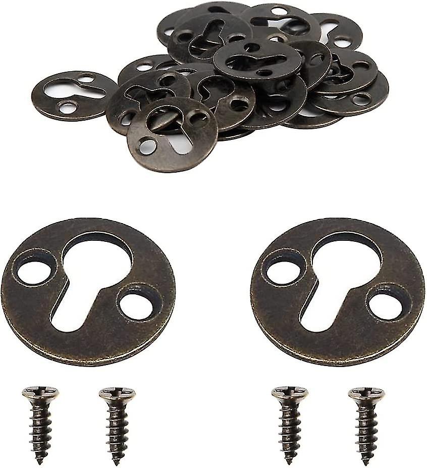 50 Runde Bilderrahmenhalterungen Aus Metall, 25 Mm/1 Zoll, Mit Schlüsselloch, Regalhalterungen, Fotorahmenhalterungen (antikbronze)