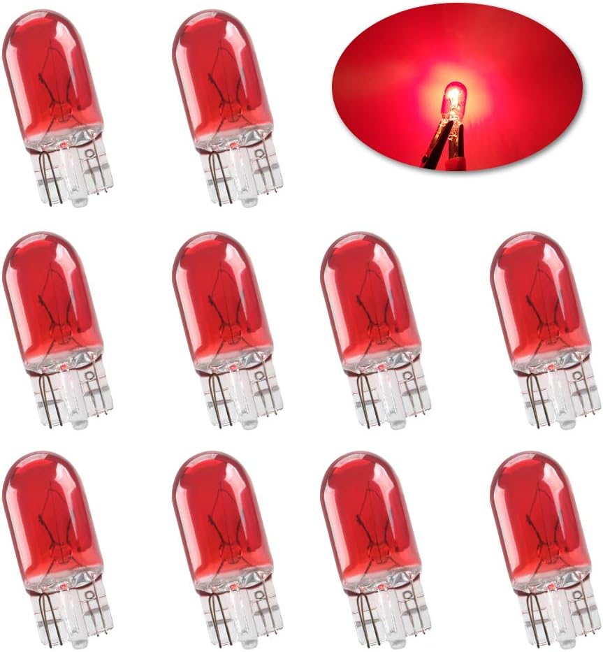 Standard Rote Miniatur-halogenlampe T10 W5w 194168501 Drl Hupe