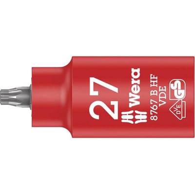8767 B VDE HF TORX Zyklop Bitnuss, isoliert, mit 3/8"-Antrieb, mit Haltefunktion, TX 27 x 55 mm