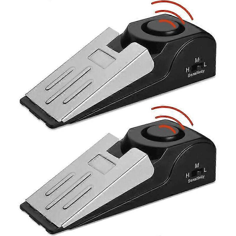 Mini-funkalarm Für Türstopper, Set Mit 2 Abschließbaren Türstoppern Mit 120 Db Sirene