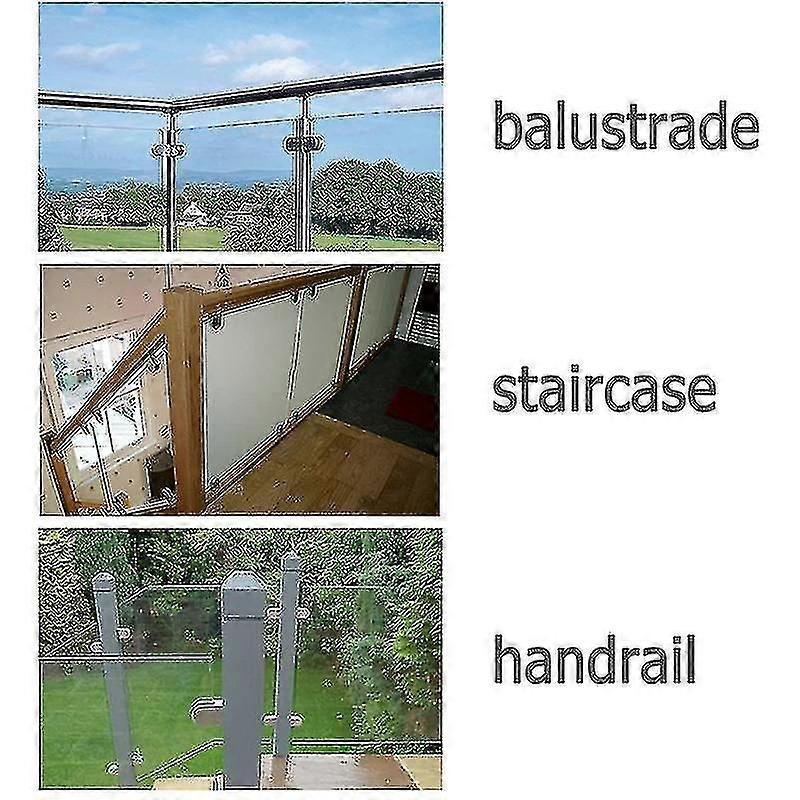 Edelstahl-glasklemmen, Verstellbarer Glashalter, Flach