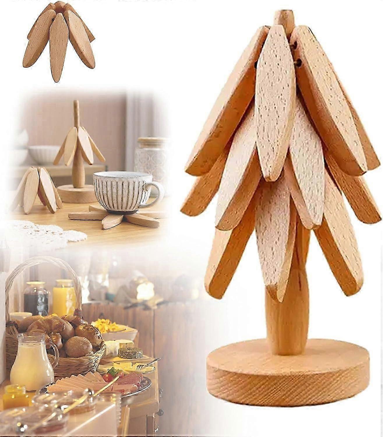 Untersetzer Aus Holz, Geeignet Für Heiße Speisen. Sets Aus Holzuntersetzern, Passend Für Teekannen.