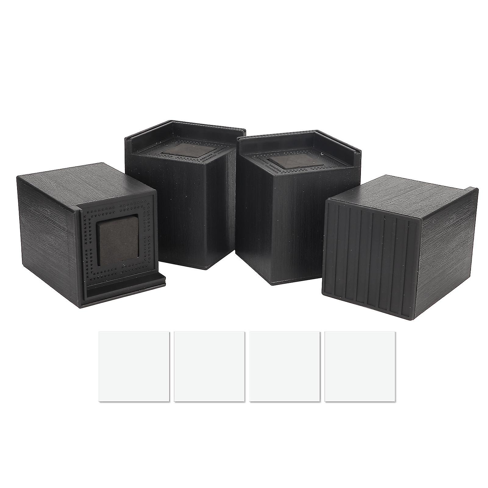 Quadratische Möbelfüße – 4 Schwarze 10 Cm Füße, Passend Für Sofas, Betten Und Sessel. Kompatibel Mit Kleinen, Spitzen Füßen.