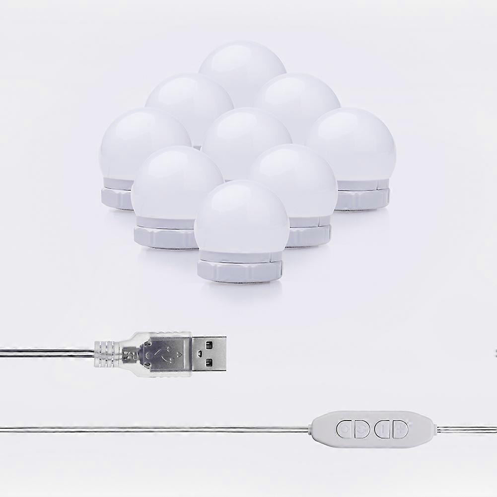 Beleuchtungsset Für Schminkspiegel Mit 10 Leds Und Variabler Intensität, Kompatibel Mit Schminktischen.