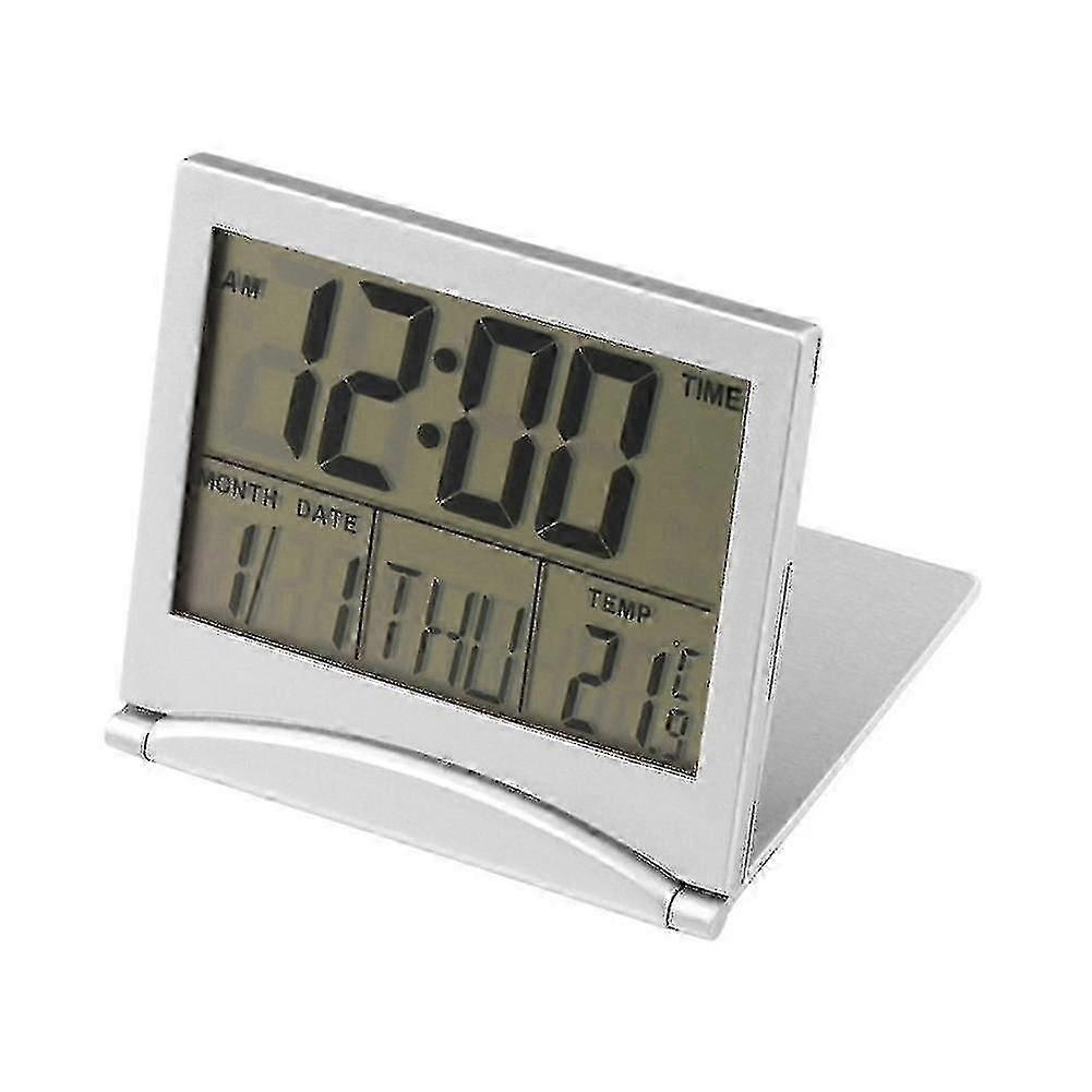 Digitale Lcd-wetterstation Mit Wecker Und Klappbarem Schreibtisch, Ideal Für Reisen