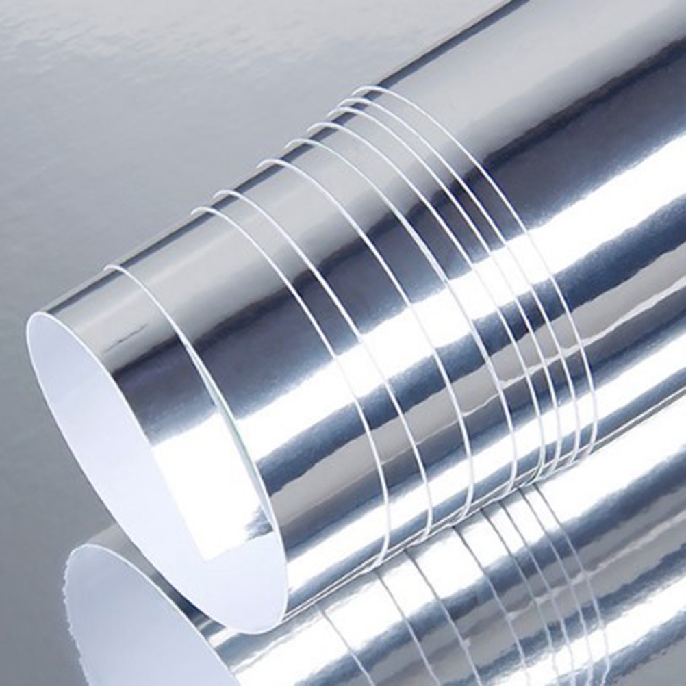 Tragbarer Chrom-autoaufkleber, Dekorative Vinylfolie Mit Spiegeleffekt, Perfektes Silber