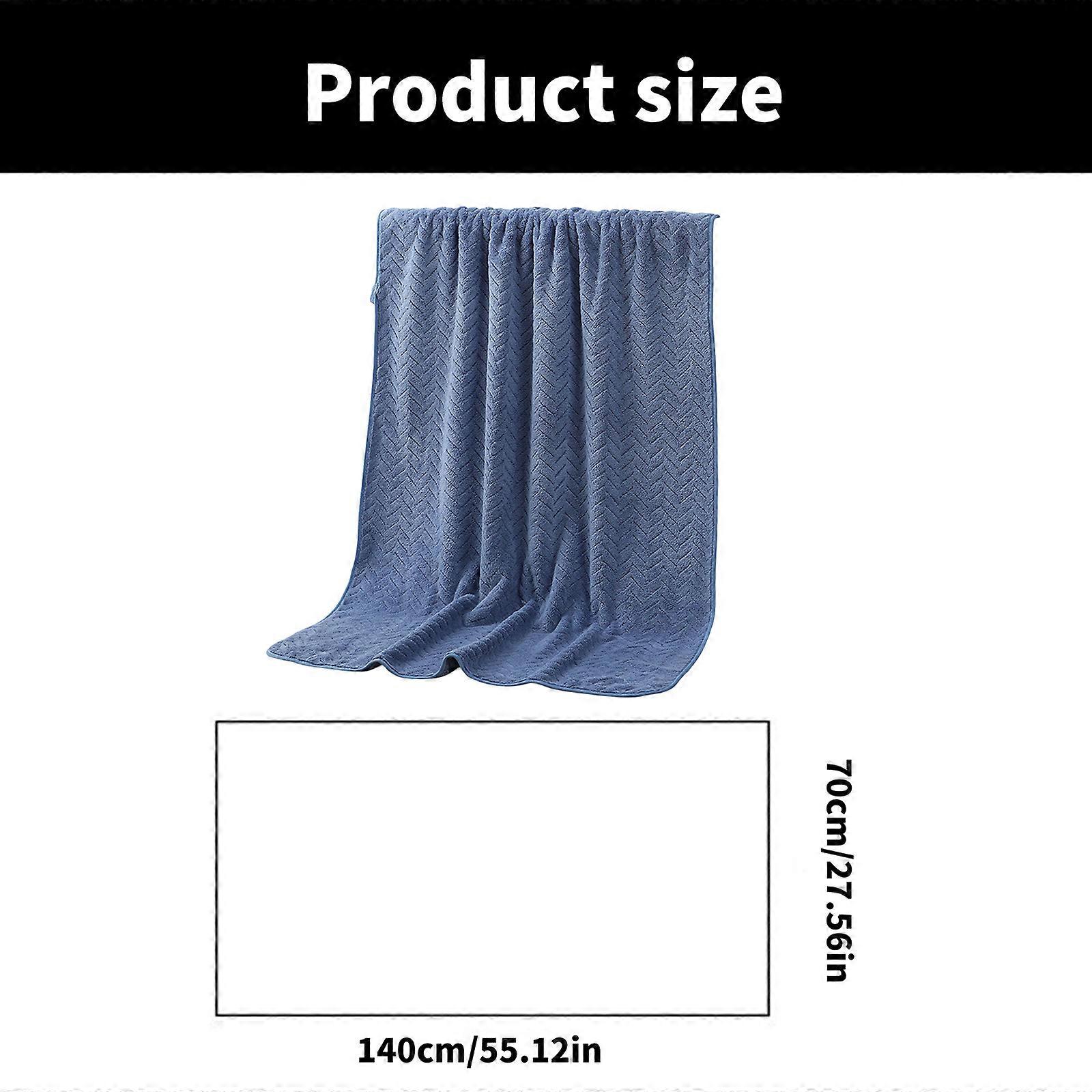 Weiches, Schnelltrocknendes Baumwollhandtuch, Ideal Für Reisen, Pool Und Strand, Blau.