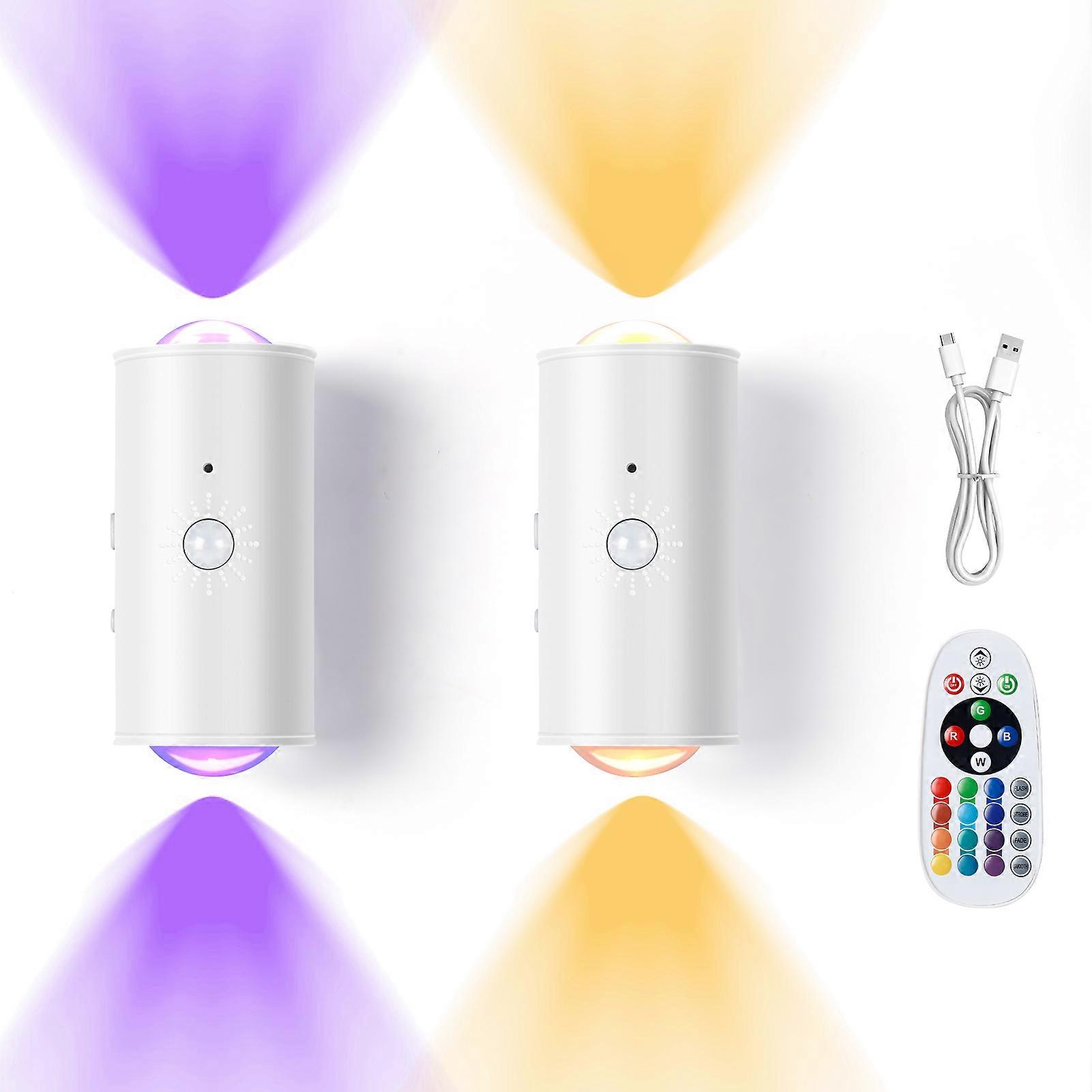 Kabelloses, An Der Wand Montiertes Nachtlicht, Wiederaufladbar Über Usb, Bewegungsaktiviert, Geeignet Für Badezimmer Und Wohnzimmer.