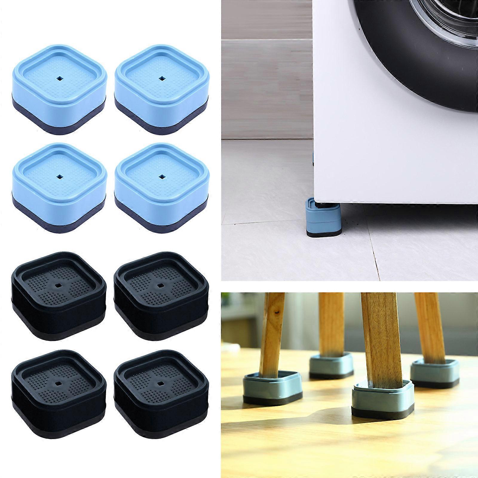 Set Mit 4 Stapelbaren Waschmaschinenfüßen, Kompatibel Mit Möbeln, Verstellbaren Betten, Schreibtischen, Stühlen, Tischen, Sofas, Für Den Heimgebrauch, Schwarz.