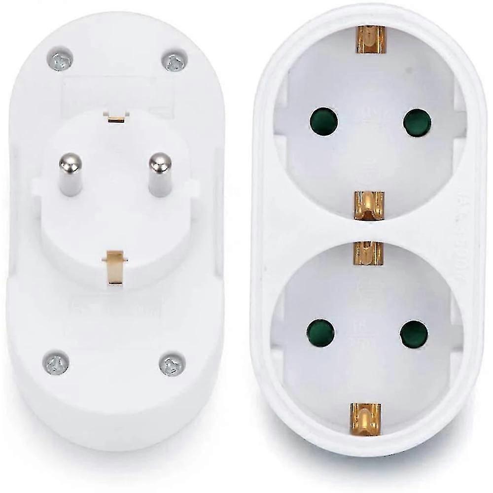 Doppelsteckdose Mit Zwei Steckplätzen, Mehrfachsteckdosenadapter, Horizontale T-good-steckdose