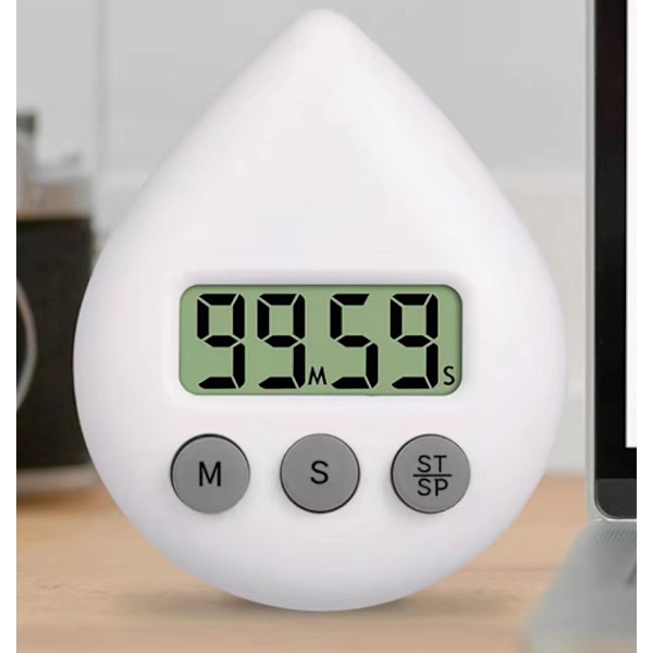 Wasserdichter Duschtimer, Digitaler Timer, Timer Für Bad Und Küche, Countdown-timer Mit Saugnapf, Weiß