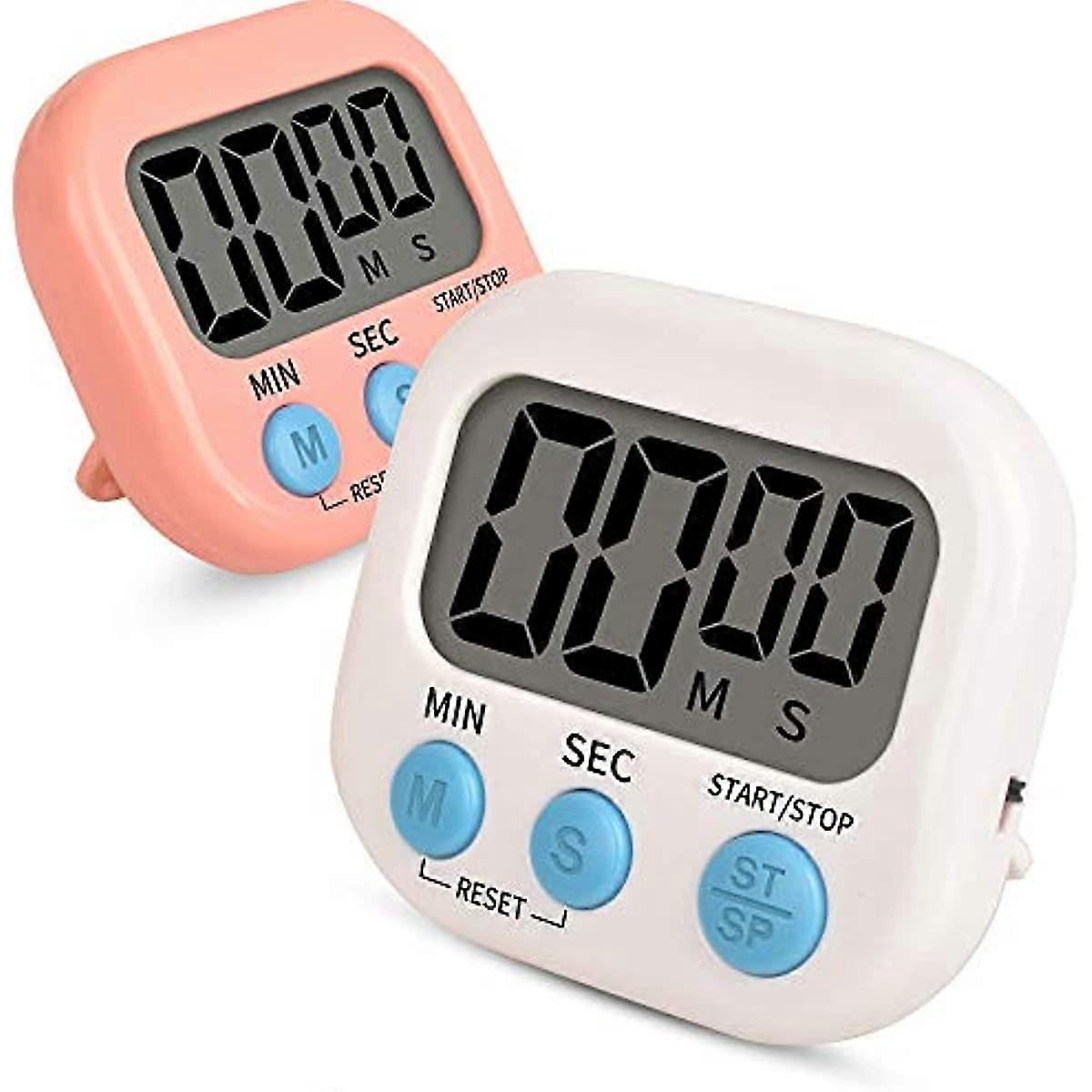 [2er-pack] Mitlker Kinderfreundlicher Timer, Magnetischer Digitaler Küchentimer Mit Summer Und Ständer, Ideal Für Küchen, Klassenzimmer, Badezimmer, Lehrer Und Kinder.
