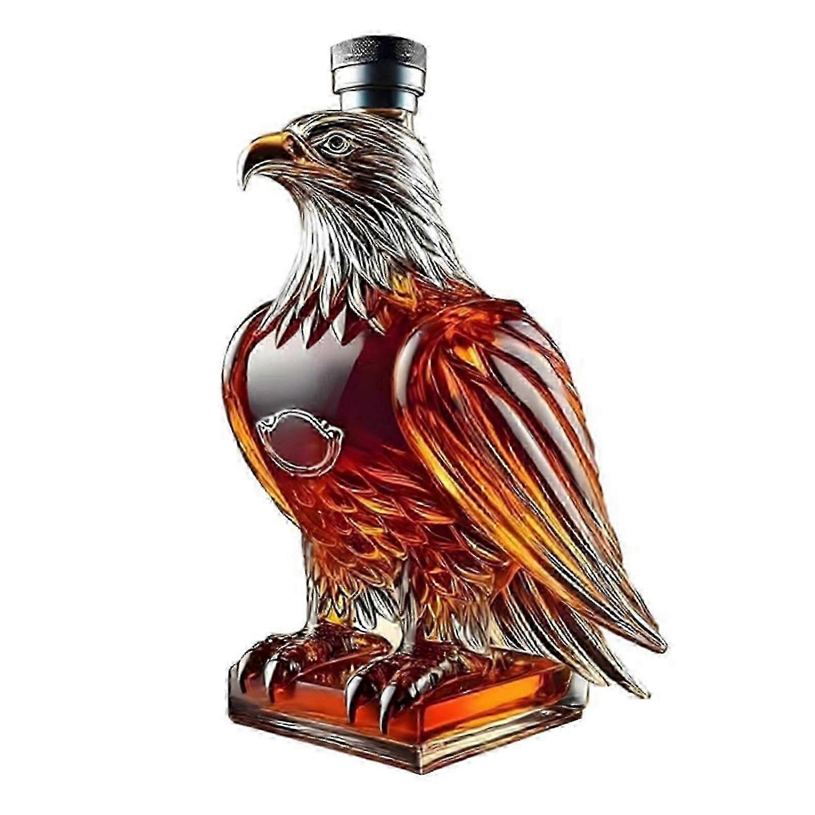 Whiskykaraffe (350 Ml) In Form Eines Weißkopfseeadlers, Symbol Für Stärke Weinflasche Mit Adler Verzierte Karaffe Spirituosenflasche Freiheit Geschenk