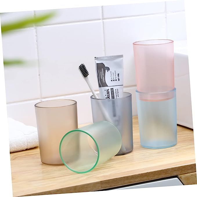 Transparenter Becher Für Kinder, Blau Und Rosa, Kreativer Zahnbürstenbecher, Zahnbürstenbecher Für Erwachsene