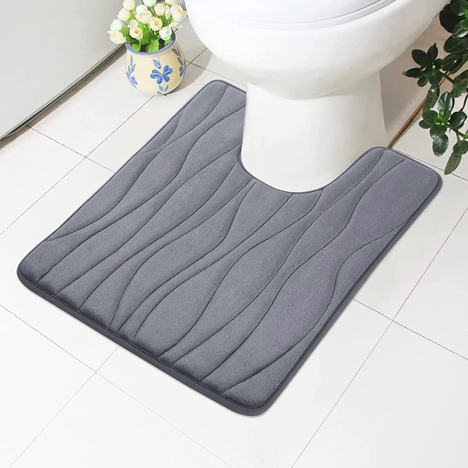 U-förmige Wc-sitzmatte – 50 X 60 Cm, Dunkelgrau
