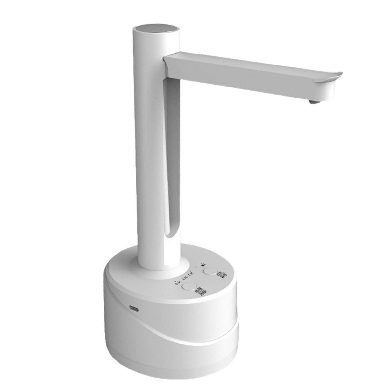 Usb-aufladbarer Wasserspender, Kompatibel Mit 5-gallonen-flaschen, Mit Silikonschlauch. Geeignet Für Zuhause Und Büro. Weiß.