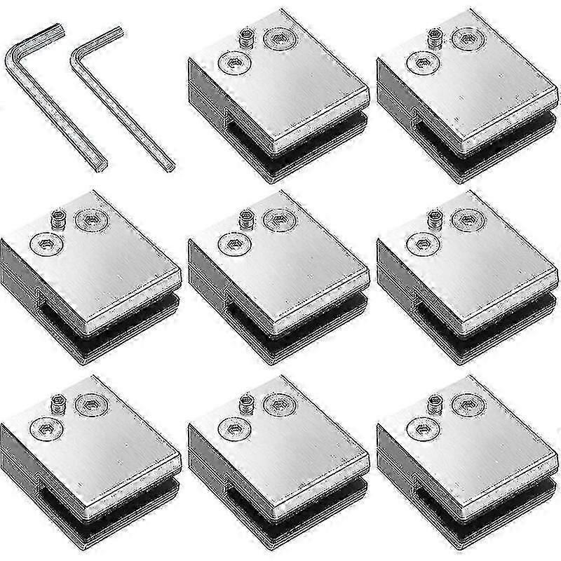 8–10 Mm Glasklemmen Aus Edelstahl 304, Verstellbarer Glashalter Mit Flacher Rückseite, Kompatibel Mit Treppengeländern Und Handläufen – Km