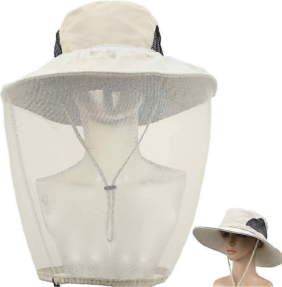 Mückenabweisende Hüte Für Outdoor-aktivitäten, 2er-set Fischerhüte, Geeignet Zum Wandern, Angeln Und Gärtnern, Hüte Für Damen Und Herren Mit Mückenschutz, Khaki