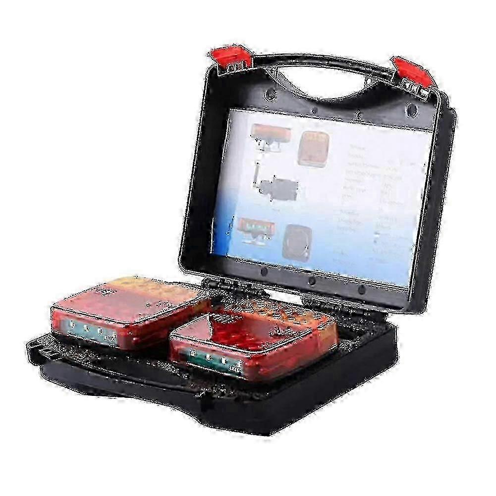 Set Aus 2 Kabellosen Magnetischen Led-rückleuchten Für Lkw Oder Anhänger Mit Signal- Und Warnfunktion.