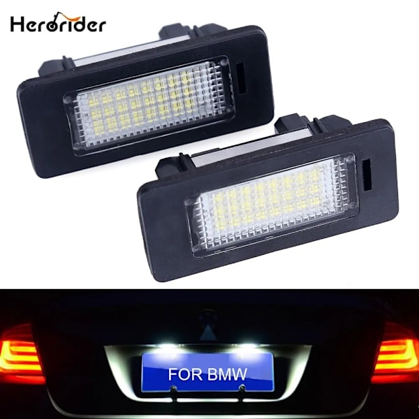 2 Led-kennzeichenleuchten, Weiß 6000k, Keine Fehlermeldung, Für Bmw-w E39 E60, Bmw-w E90 E91 E92 E61 E60 E70 E71x