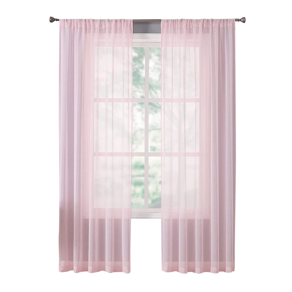 Transparente Voile-fenstervorhänge, Einfarbig, Für Hochzeiten, Glasabdeckung, Haushaltsgegenstände, Leicht, Luxuriöser Stil, Einfach Zu Montieren, A8-vorhänge