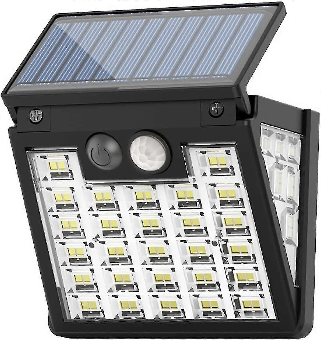 Solar-außenleuchte Mit Led-bewegungsmelder, Wandleuchte Mit 3 Beleuchtungsmodi, Solar-zaunleuchte, Ip65 Wasserdicht, Geeignet Für Terrasse Und Garten (mit Geländer).