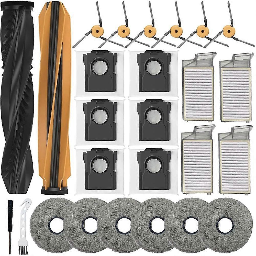 Für Den Dreame X60 Max Ultra Sind 2 Hauptbürsten, 6 Reinigungstücher, 6 Staubbeutel, 6 Seitenbürsten, 4 Hepa-filter Und 2 Reinigungswerkzeuge Enthalten.