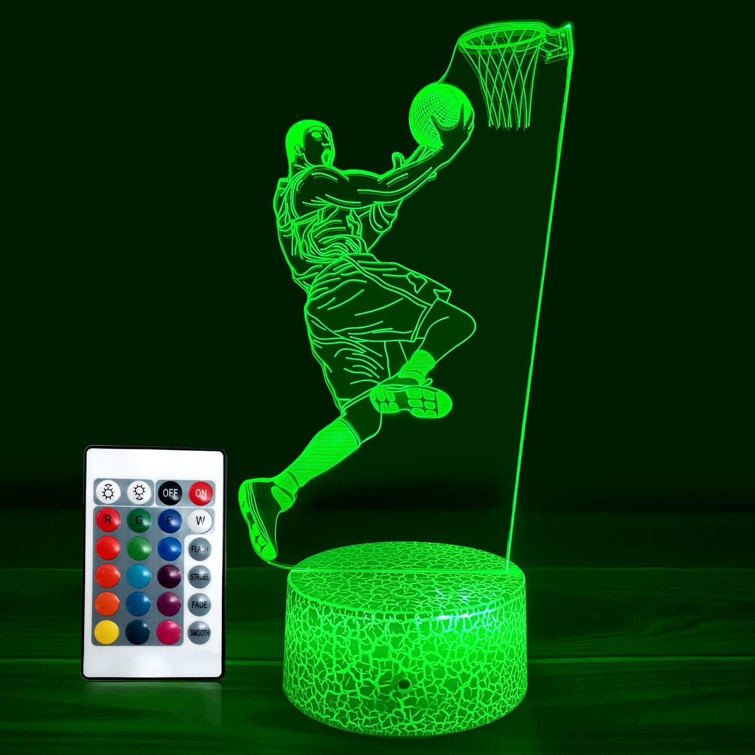 3d-nachttischlampen In Form Eines Kobe-basketballs Für Erwachsene