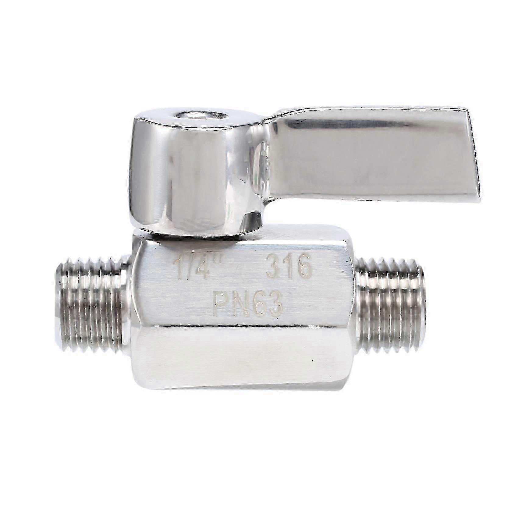 Miniatur-kugelhahn, 1/4-zoll-npt-gewinde, Außengewinde, Edelstahl 316, Kompatibel Mit Dem Europäischen Pl-markt