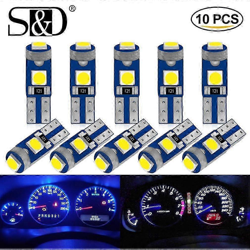 Packung Mit 10 T5 W3w W1.2w Led-lampen Für Die Armaturenbrettbeleuchtung Im Auto (temperaturanzeige, Instrumentenbeleuchtung, 12v) Mit Canbus-system