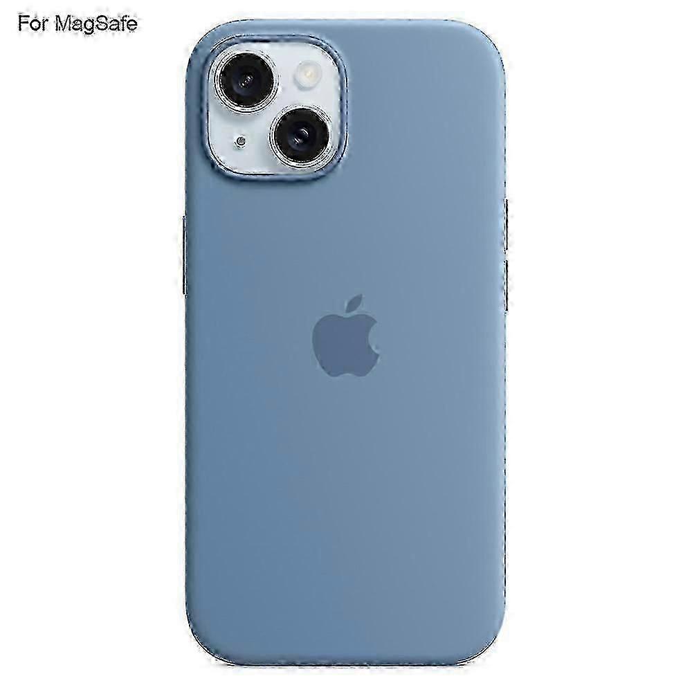 Hülle Für Iphone 15, Kompatibel Mit Magsafe, Aus Flüssigsilikon, Rückseite [induktive Öffnung] - Mi Neuheit S03