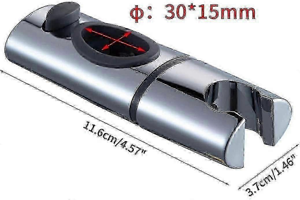 Neue Ovale Duschkopfhalterung Mit 360°-drehung, Abs-klemmbefestigung – Kompatibel Mit Verchromten Duschköpfen Für Badezimmer