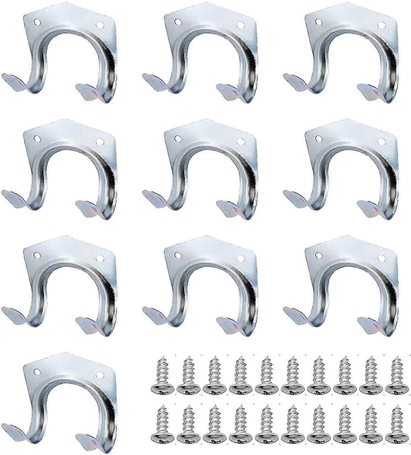 Set Mit 10 Kompatiblen Metallhaken Zur Aufbewahrung, Werkzeughaltern Und Wandhaken