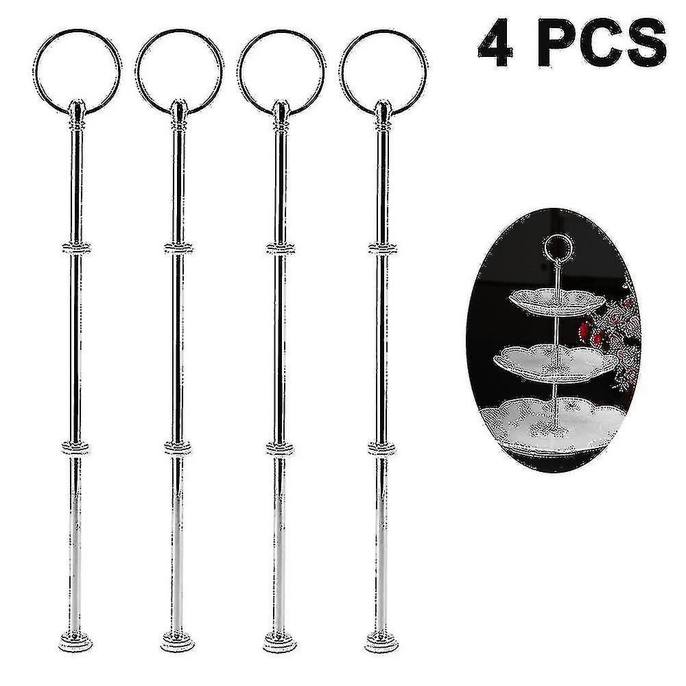 Set Bestehend Aus Einer Dreistöckigen Etagere, Zubehör Für Diese Etagere, Einem Griff Für Den Dessertteller Und Einem Silbernen Ständer (m)