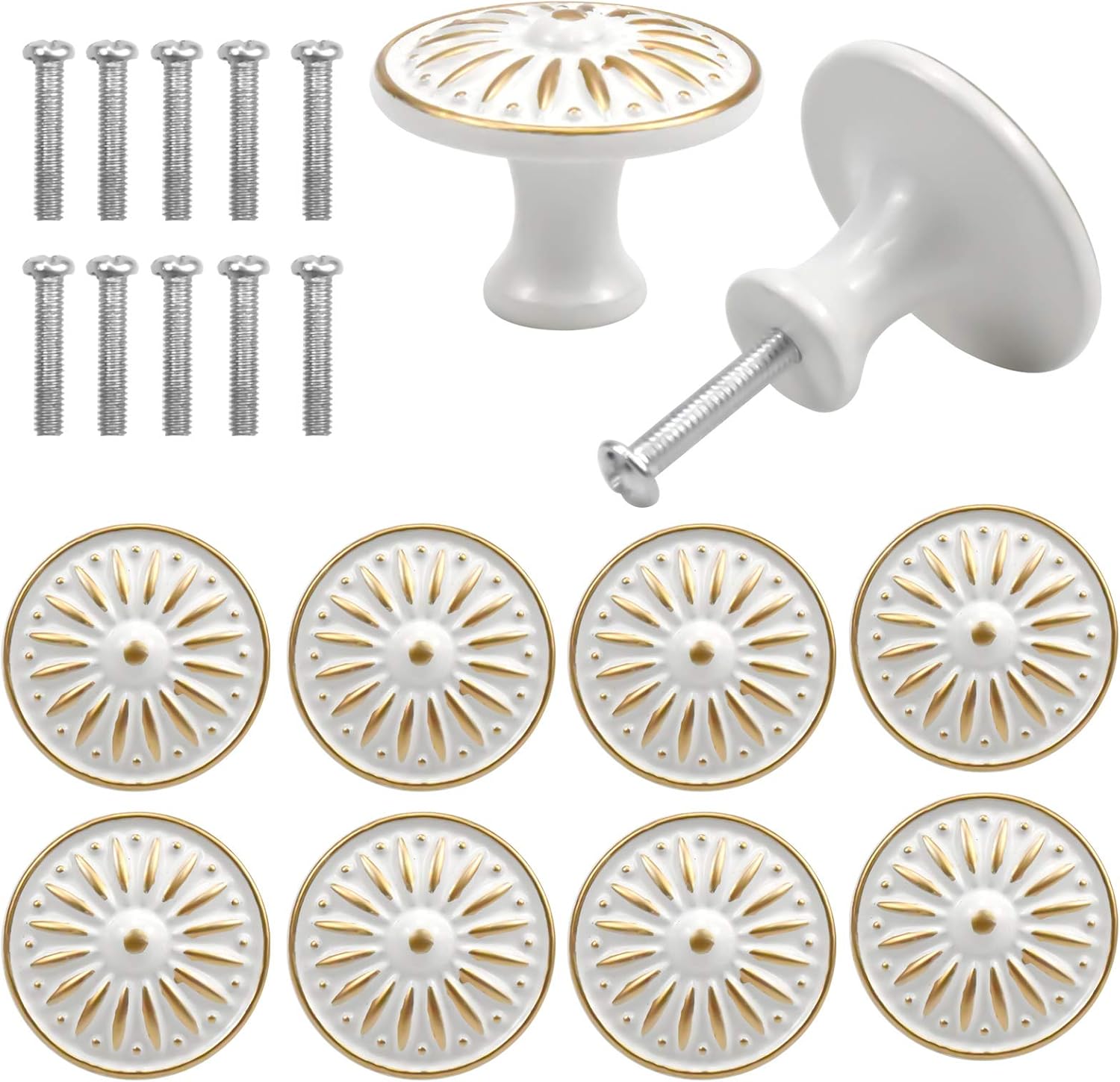 Set Mit 10 Runden Vintage-türknöpfen, 30 Mm Retro-schubladengriffen, Küchenschranktürknöpfen