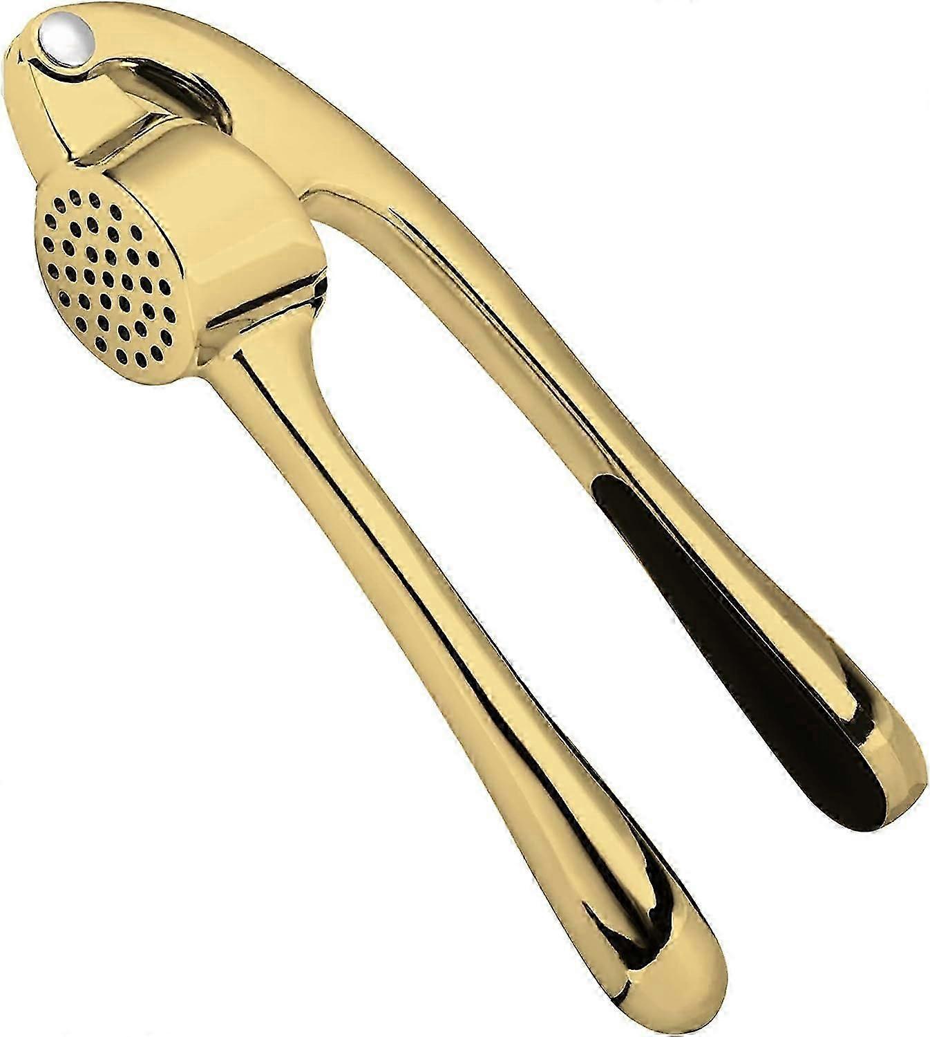 Hochwertige Knoblauchpresse, Einfach Zu Bedienen Und Zu Reinigen, Aus Edelstahl Und Spülmaschinenfest, Goldfarben