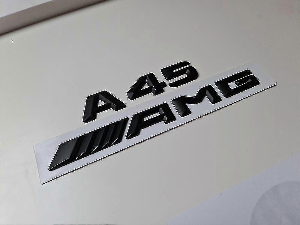 A45 Amg Heckklappenemblem Mit Buchstaben Und Zahl In Mattschwarz, Mercedes A-klasse